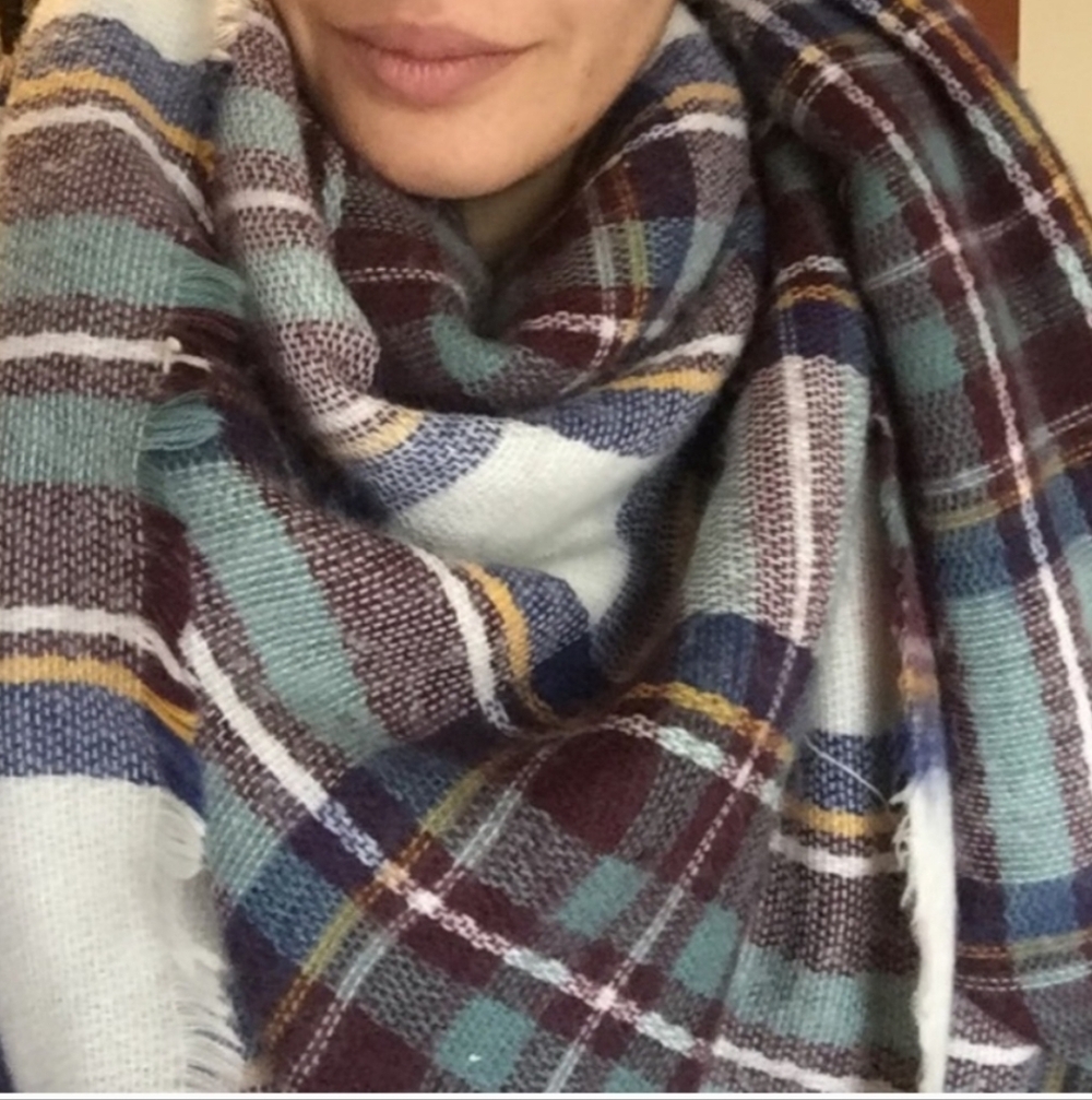 Zara Scarf NWT Plaid OVERSIZED
